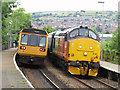 Class 37 and 142 Pacer at Aber station