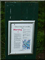 SJ5372 : Warning sign in Delamere Forest by Stephen Craven