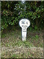 SK7329 : Distance marker beside the Grantham Canal by Graham Hogg