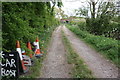 Track towards railway bridge from Grantham Road