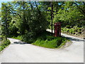 K2 callbox at road junction in Cwm Pennant