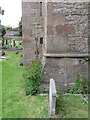 The south west corner of Mitcheldean parish church and a bench mark