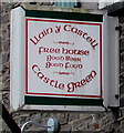 Llain y Castell/Castle Green name sign, Bryn Road, Lampeter