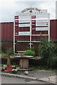 Information board outside Old Station Yard Business Park, Alrewas