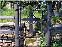 SP4816 : A gate into St Giles' Church by Steve Daniels