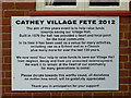 Village Hall notice, Catherine-de-Barnes near Solihull