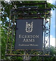 Sign for the Egerton Arms, Saughall