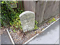 Milestone beside the A483 road (detail)