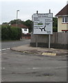 Directions sign on the approach to Bedwas Bridge Roundabout