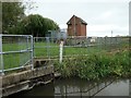 SK4430 : Flood gauge and pumping station, Shardlow by Christine Johnstone