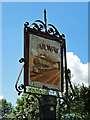 Hanging sign for the Railway public house, Wymondham