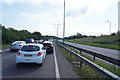 Traffic jam on the A14