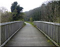 Wales Coast Path crossing a small stream near Mostyn