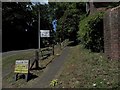 Entrance to flower festival at parish church