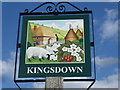 TQ9359 : The village sign for Kingsdown by Marathon