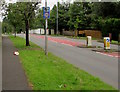 Combined speed limit and speed camera sign, Risca Road, Newport