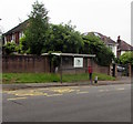 Bus stop and shelter on the north side of Risca Road, Newport