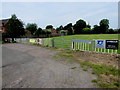 King George V Playing Field entrance gate, Shurdington 