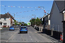 H4672 : Flags and bunting, Omagh by Kenneth  Allen