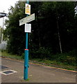 SS9795 : Direction of travel sign on Ton Pentre Railway Station by Jaggery