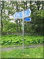 Footpath signpost on the Forth & Clyde Canal