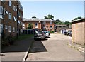 Flats and garages at William Mear Gardens