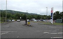 ST1688 : Access road to Caerphilly Tesco Superstore by Jaggery