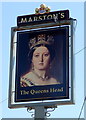 Sign for the Queens Head, Heather