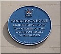 Plaque on Woodstock House - High Street