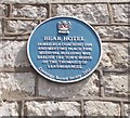 Plaque on Bear Hotel - High Street