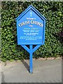 Christ Church, Ore: noticeboard