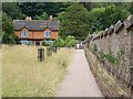 The outside of the east wall of the kitchen garden at Knightshayes