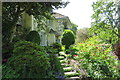 Steps up to the house at Greencombe Gardens