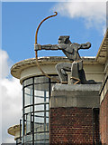 TQ2789 : The "Archer" sculpture at East Finchley tube station by Mike Quinn