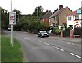 Upwey railway station direction sign, Littlemoor Road, Weymouth