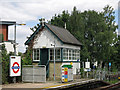 Old signal box at Woodside Park tube station