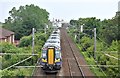 380104 Approaches Troon Railway Station, South Ayrshire