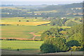 View over fields below Gorse Farm