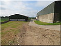 Track and agricultural buildings at Knockeffrick Farm