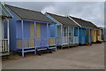 Beach huts on the promenade at Sandilands