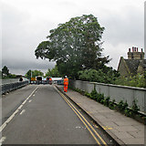 TL4657 : Mill Road Bridge closure - from the west by John Sutton