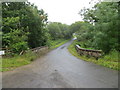 Minor road and Culcronchie Bridge crossing Culcronchie Burn