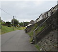 Stone wall and steps on the south side of Carno Street, Rhymney