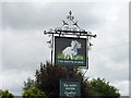 TL9363 : The sign of The White Horse, Beyton by Adrian S Pye