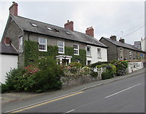 SN3041 : Stone houses alongside the B4571, Adpar, Ceredigion by Jaggery