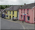 Pink and yellow alongside the B4571, Adpar, Ceredigion