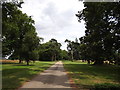 Entrance driveway to Stowlangtoft Hall nursing home