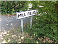 Mill Field sign