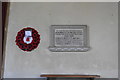 Four names on the War Memorial in Barnardiston church