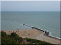 TR2235 : View to the beach from The Leas at Folkestone by Marathon